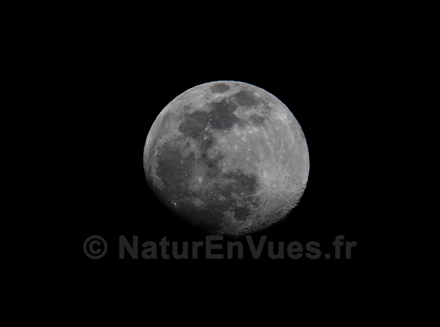 La lune vue de Solliès-Pont, 7 mars 2020